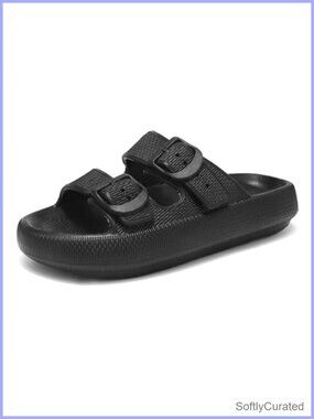 EVA Platform Slide Sandals Double Buckle Adjustable Comfort Recovery